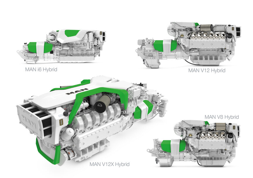 MAN Engines expands yacht hybrid portfolio with V12X engine
