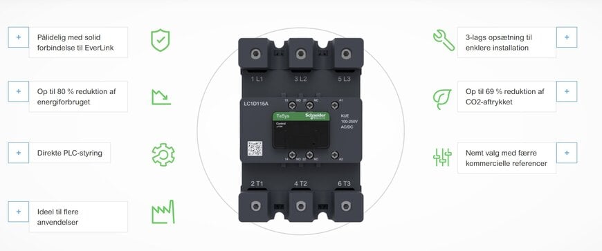 Schneider Electric lancerer TeSys Deca Advanced: Højtydende kontaktor