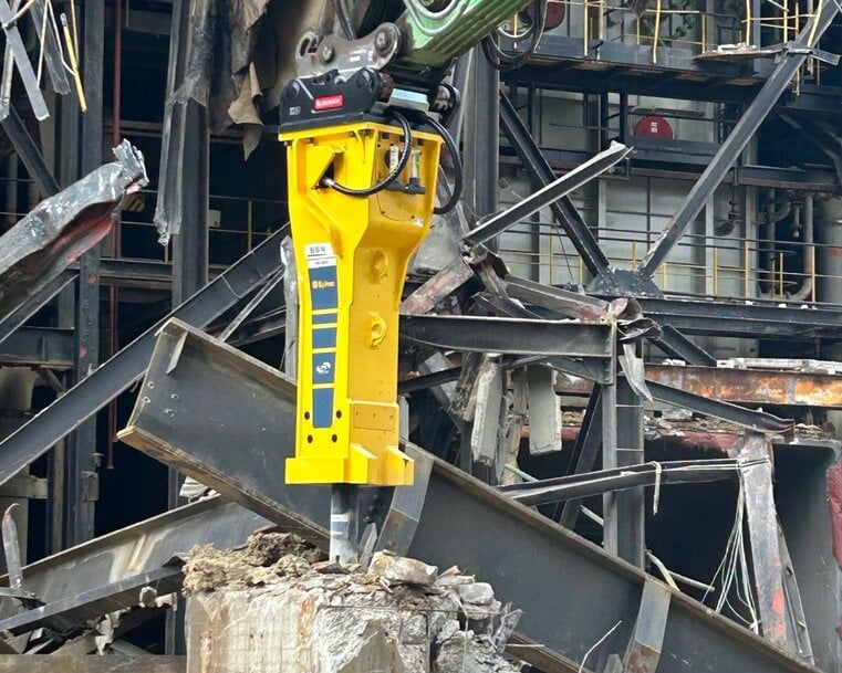 Epiroc HB 5800 Powers Demolition of Scholven Power Plant Block F