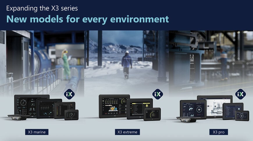 Beijer Electronics expands X3 HMI lineup with extreme, pro & marine models