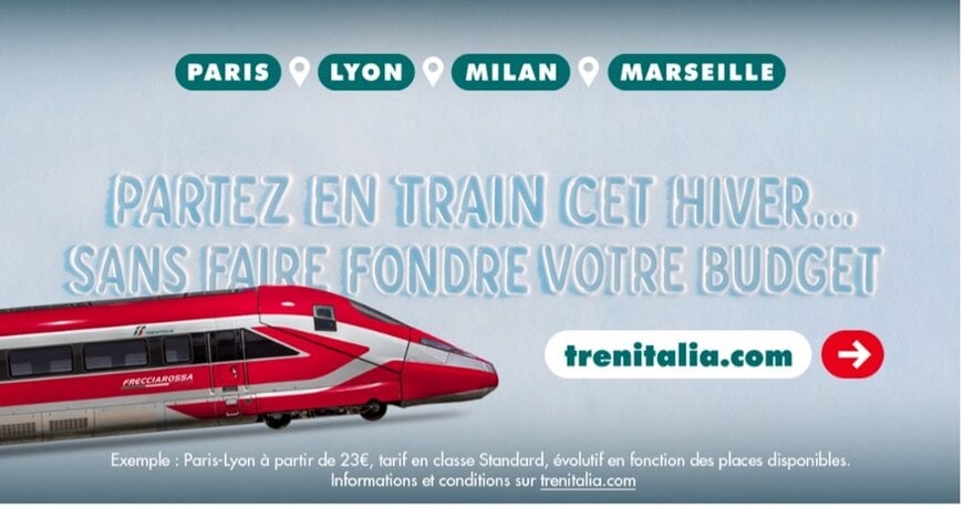 Trenitalia ouvre les ventes d'hiver et intensifie son offre avec 14 allers-retours quotidiens sur la ligne Paris–Lyon
