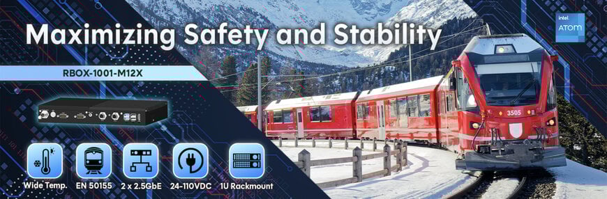 SINTRONES launches EN 50155-certified RBOX-1001-M12X rolling stock computer