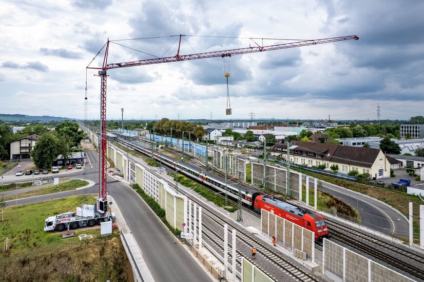 Liebherr Mobile Crane Installs Noise Barriers on Rhine Valley Railway