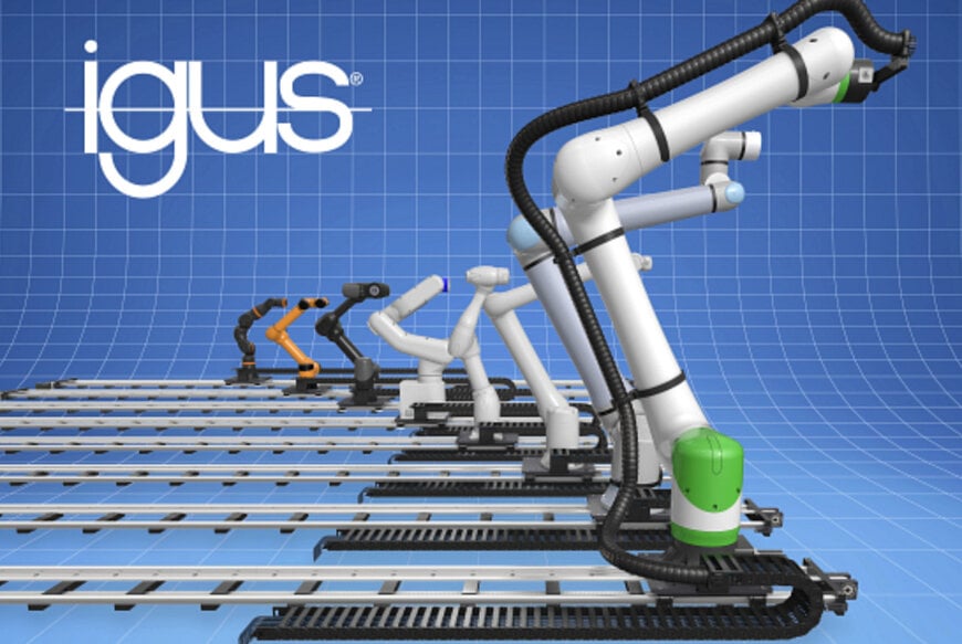 Mehr Reichweite f&uuml;r Roboter: Die 7. Achse von igus vervierfacht den Arbeitsraum