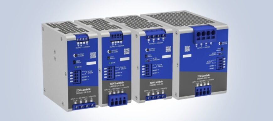 TDK Expands DRB 3-Phase DIN Rail Power Supply Capabilities