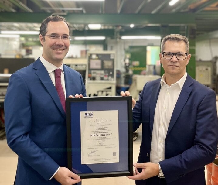 Maghispan obtains IRIS international certification for the production of railway electrical contacts