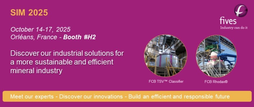 Fives to showcase its mineral processing expertise at SIM 2025 in Orléans