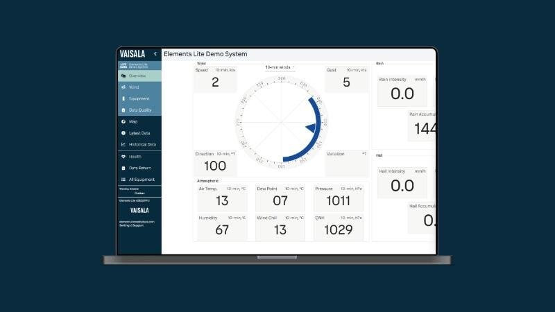 Vaisala Debuts Elements Lite Weather Software