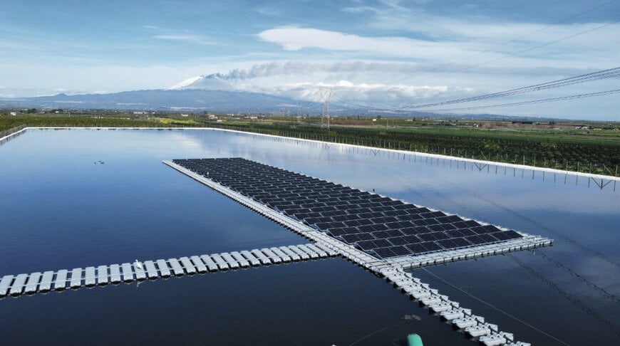 Azienda agricola siciliana adotta il solare galleggiante per ridurre i costi e risparmiare acqua