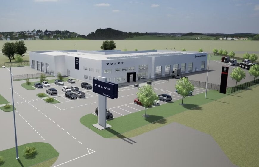 Volvo Trucks Danmark tager første spadestik til Hobro Truck Center