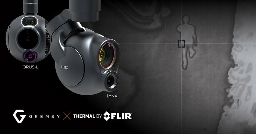 Gremsy amplia la gamma di payload per droni conformi alla normativa NDAA con la tecnologia Edge AI e termografica di FLIR