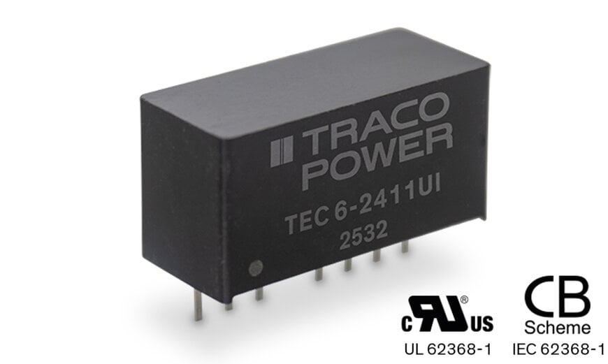 TRACO POWER Introduces TEC 6UI Series with 8:1 Input Range