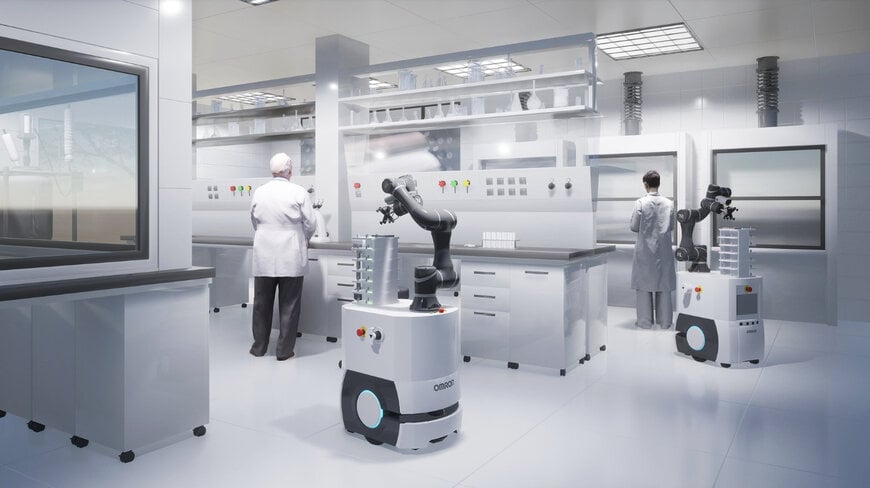 Rifornimento flessibile lungo la linea con AMR e cobot