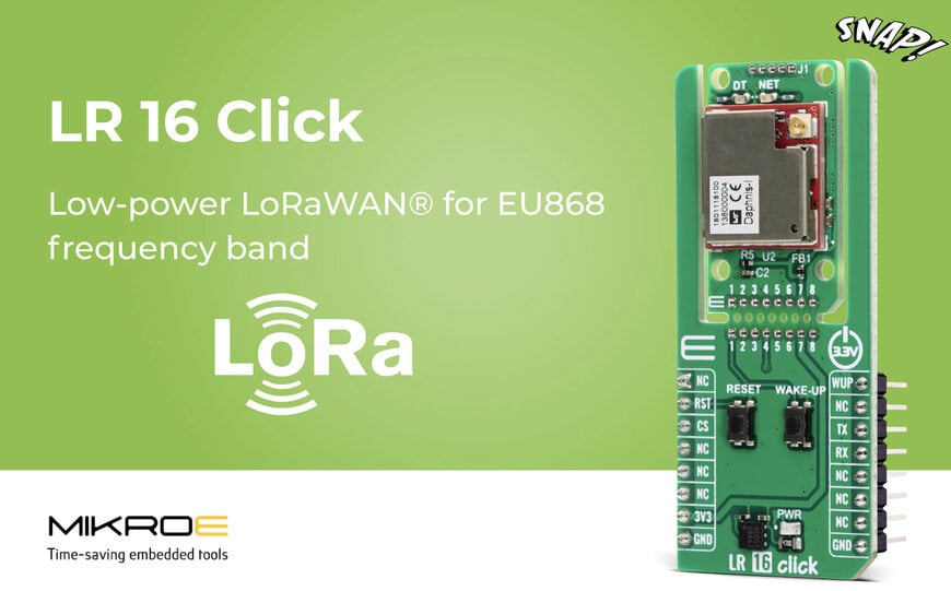 MIKROE Launches LR 16 Click for Long-Range IoT Connectivity