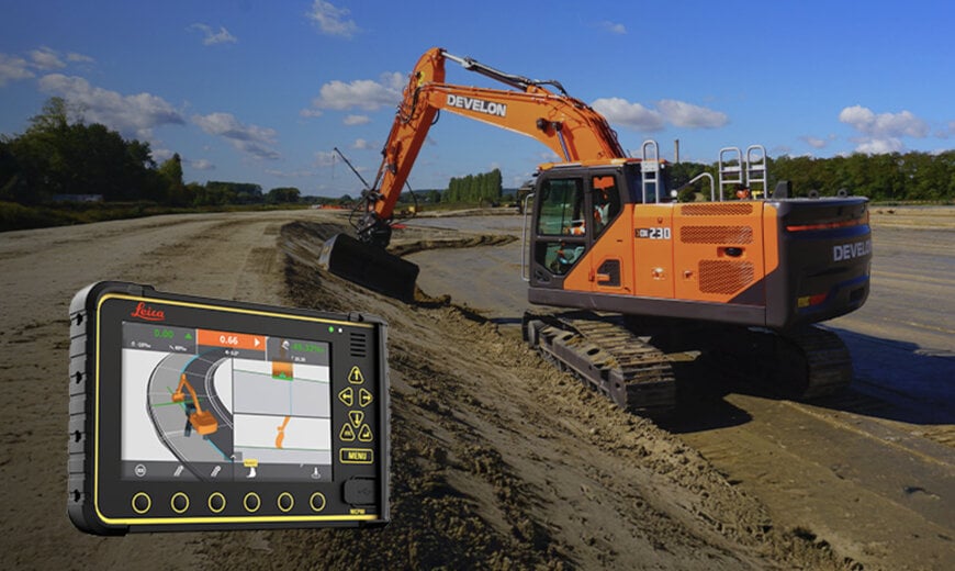 Develon et Leica Geosystems élargissent l’accès au guidage3D à toutes les pelles sur chenilles de la série 9