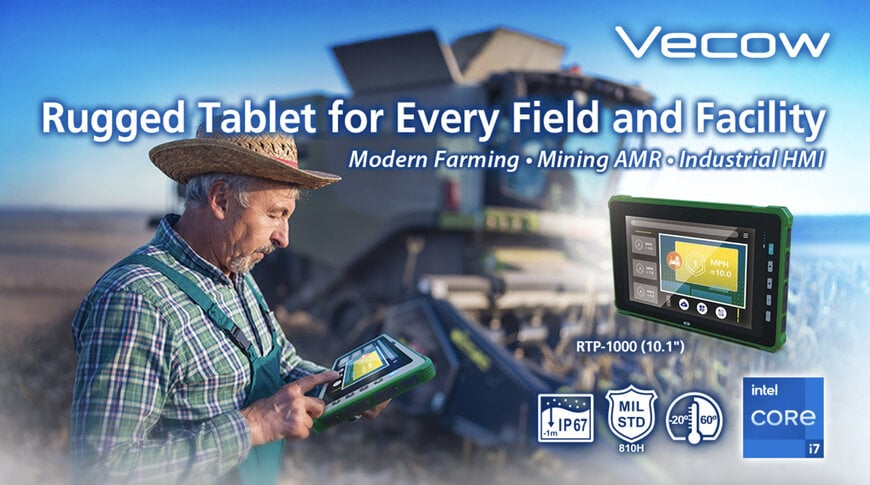 Vecow unveils rugged 10.1-inch tablet for extreme industrial environments