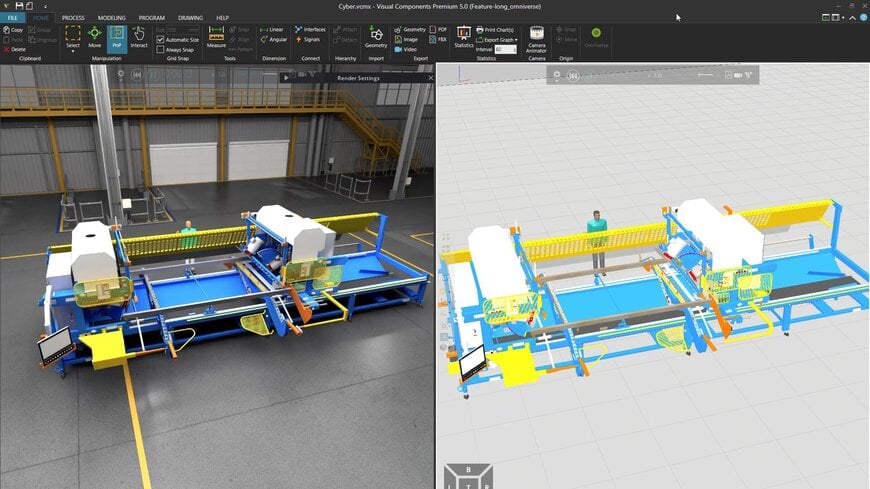 Visual Components integriert NVIDIA Omniverse für fotorealistische Fabrikvisualisierung