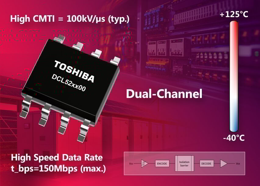 Toshiba élargit sa gamme d’isolateurs numériques haute vitesse à double canal