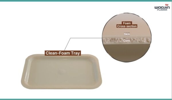 Woojin Plaimm  تُقدم تقنية مُحسّنة لقولبة الرغوة الفيزيائية الدقيقة الرغوة النظيفة