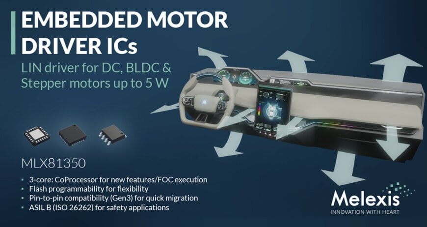 Melexis推出高效电动车空调系统用三核LIN电机驱动器