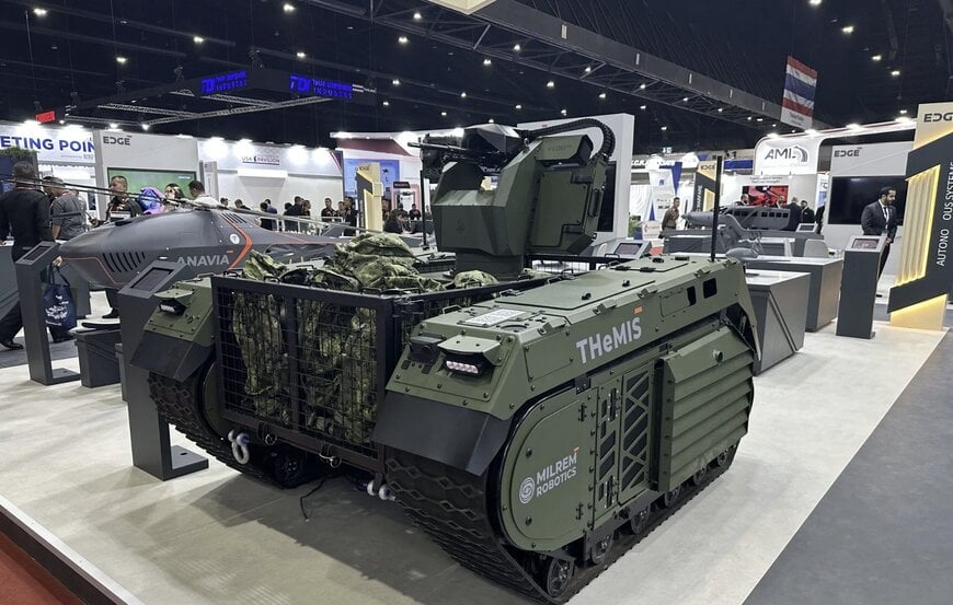 Milrem Robotics unveils THeMIS Combat-Cargo UGV at Defense & Security 2025