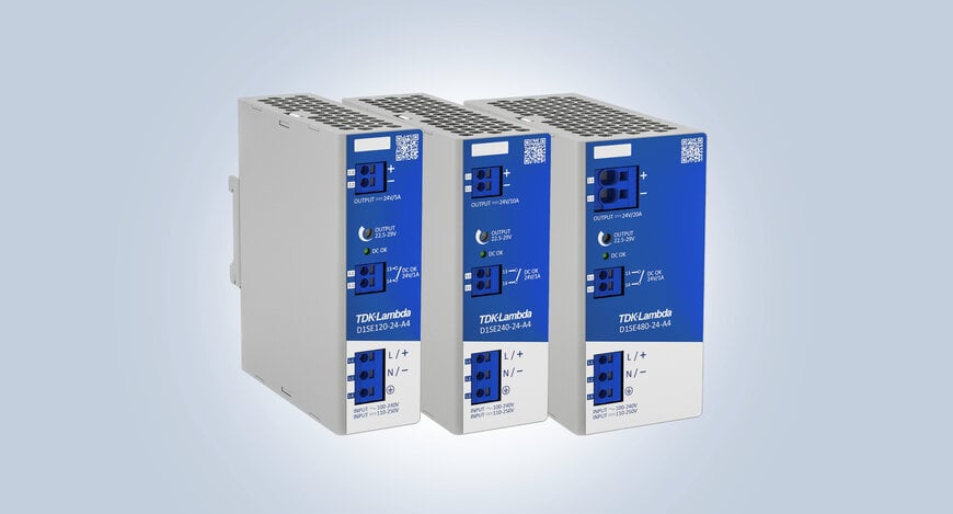 TDK-Lambda introduces cost-efficient D1SE DIN-rail power supplies