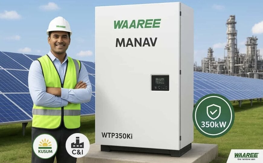 Waaree Unveils MANAV 350KW Inverters for Large-Scale Solar Projects
