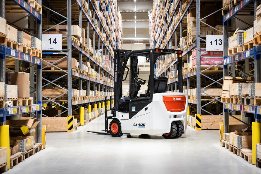 Bobcat launches its first 3-wheel electric forklift with lithium-ion technology
