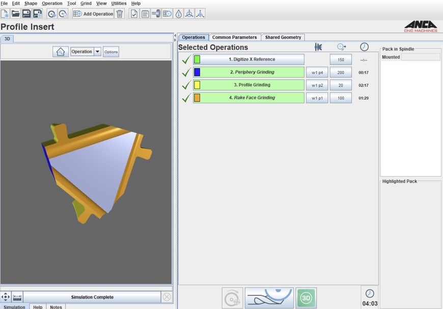 ANCA Launches InsertsPRO Software for Advanced Indexable Insert Grinding