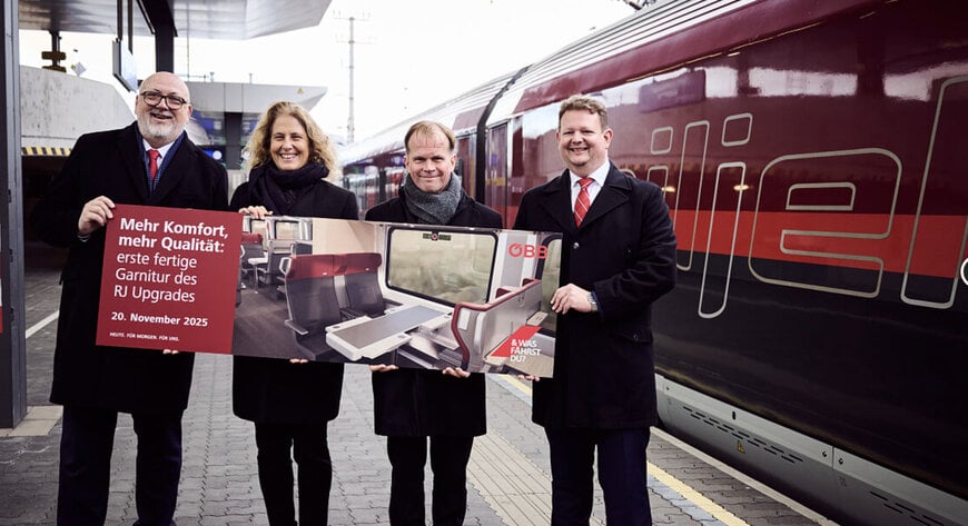Die &Ouml;BB pr&auml;sentieren ersten upgegradeten Railjet
