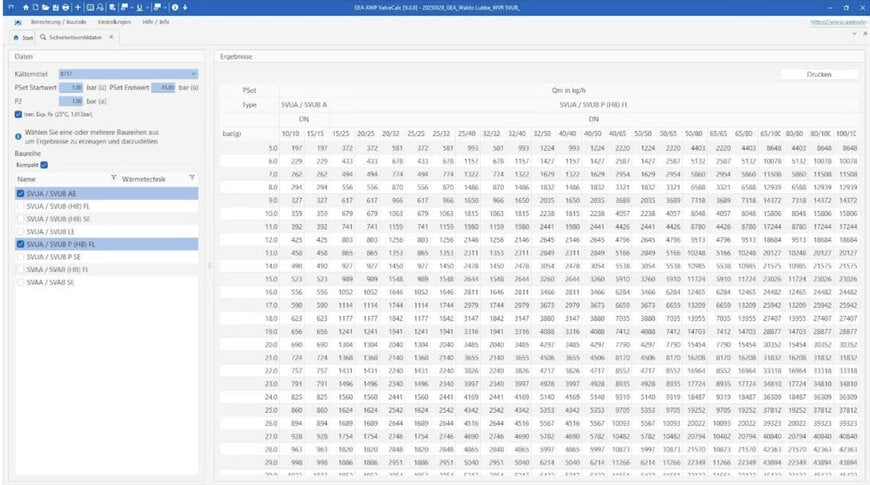 GEA AWP: new planning program ValveCalc 9.0