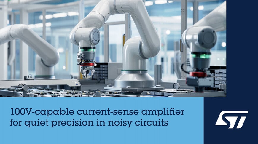 ST Introduces 100V High-Precision Current-Sense Amplifier