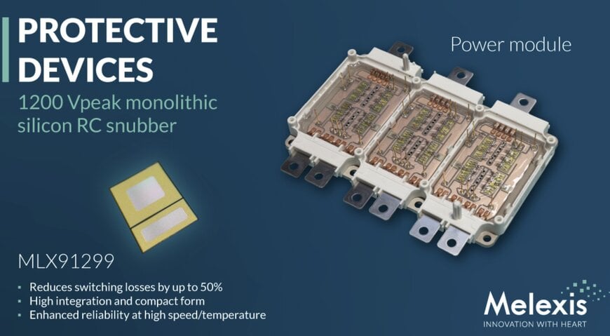 Melexis MLX91299 スナバが SiC パワーモジュールの信頼性と効率を強化