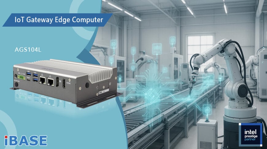 IBASE Launches AGS104L Ultra-Compact Industrial IoT Gateway Edge Computer