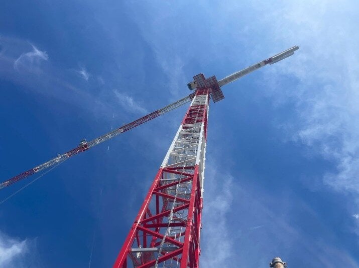 Potain MDT 389 L16 Supports Construction of New Gaslini Hospital in Genoa