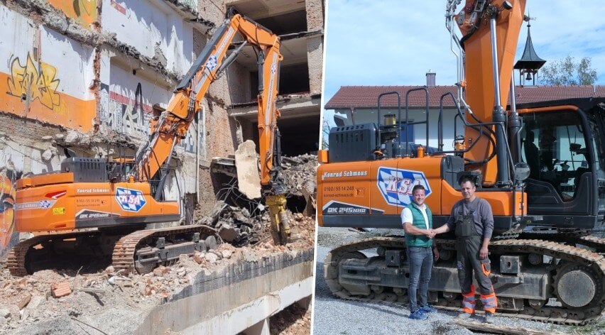 Develon DX245DM-7 Solves Transport and Stability Challenges in Demolition