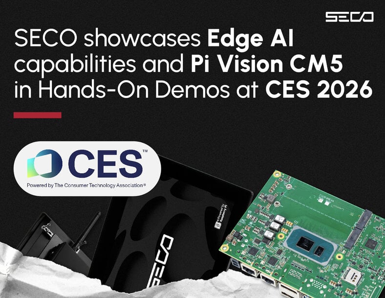 SECO Demonstrates Edge AI and Industrial HMI Platforms at CES 2026