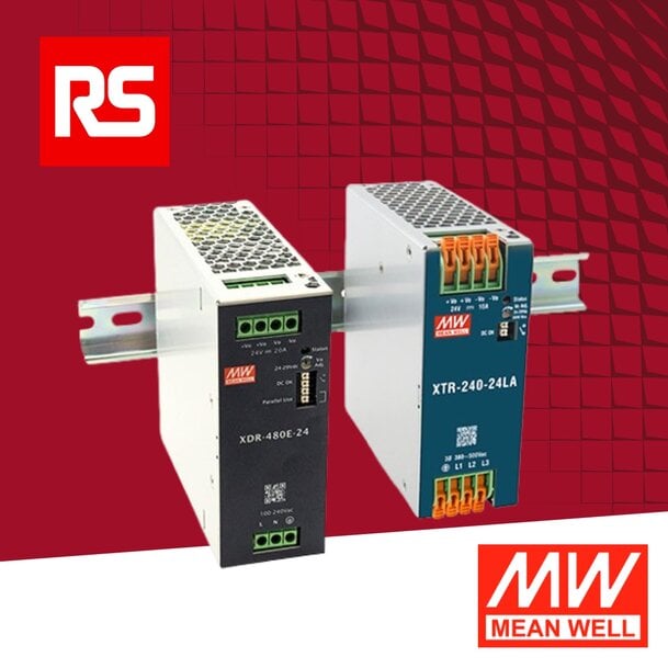 RS and MEAN WELL Modernize Industrial DIN Rail Power Supplies