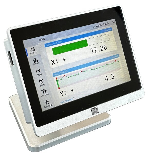 EMG-CONTROL&reg;: soluzioni digitali per il controllo della forza e dello spostamento nelle presse manuali e pneumatiche