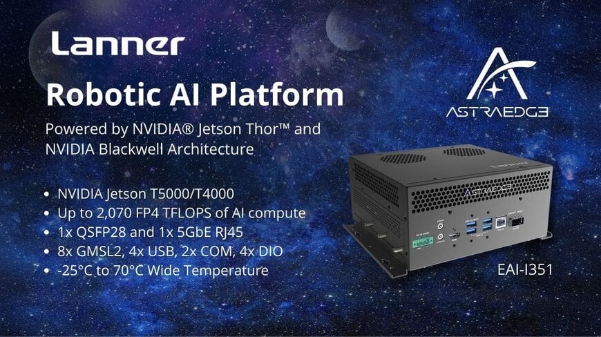 Lanner Unveils EAI-I351: Next-Generation Robotic AI Platform Powered by NVIDIA Jetson Thor and NVIDIA Blackwell Architecture 
