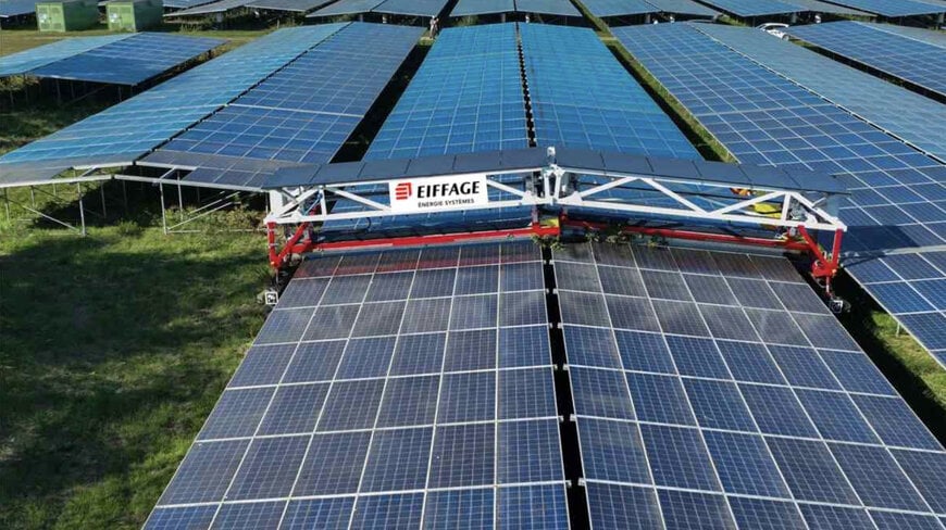 Eiffage Énergie Systèmes développe une machine de nettoyage sans carbone pour la centrale solaire de Cestas