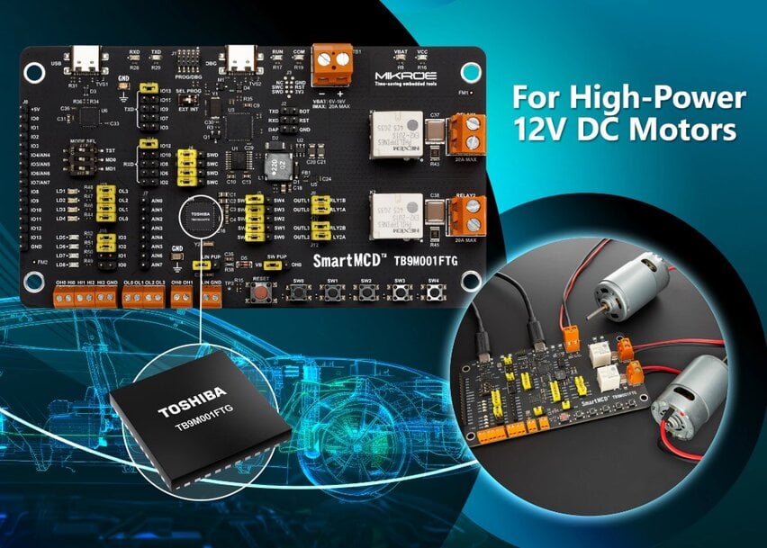 Toshiba and MIKROE introduce motor driving board