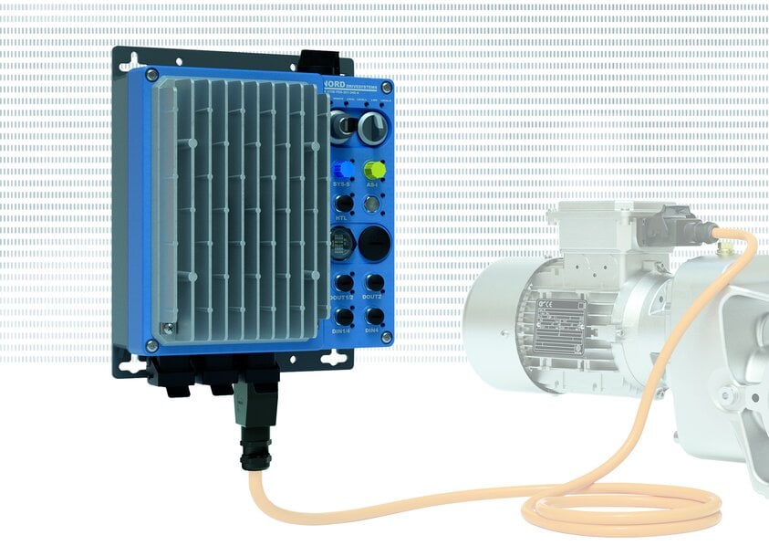 Convertidores de frecuencia NORDAC con AS-Interface integrado ideales para actualización y sustitución. Soluciones de NORD DRIVESYSTEMS para integrar tecnología enchufar y usar (plug-and-play)