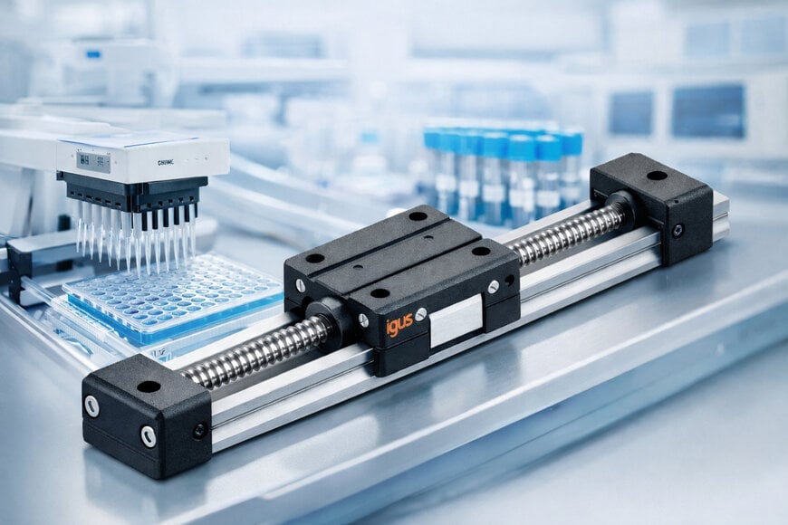 Lubrication-free miniature linear module for hygienic automation