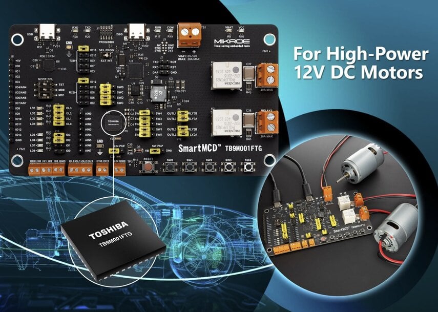 Toshiba supports dual brushed motor control prototyping