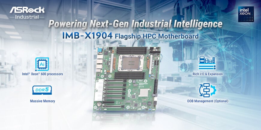 ASRock Industrial Launches IMB-X1904 HPC Motherboard