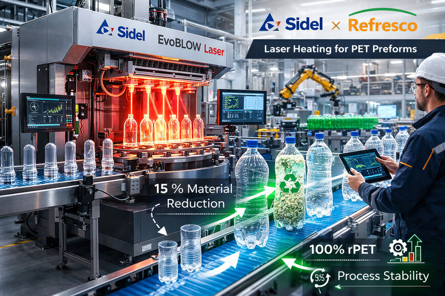 Refresco y Sidel implementan tecnología láser para soplado de PET