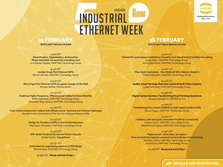 Un &eacute;v&egrave;nement d&eacute;di&eacute; &agrave; l'Ethernet Industriel 
