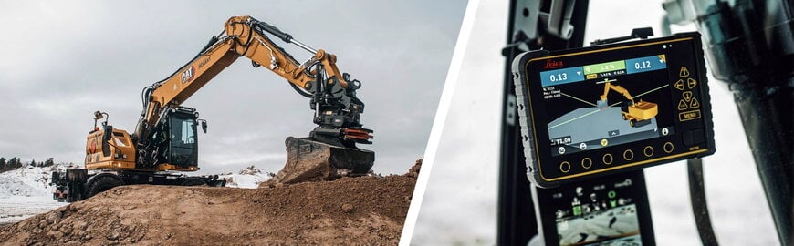 Leica Geosystems laajentaa Caterpillar - Pyöräkaivukoneiden 3D-ohjausta