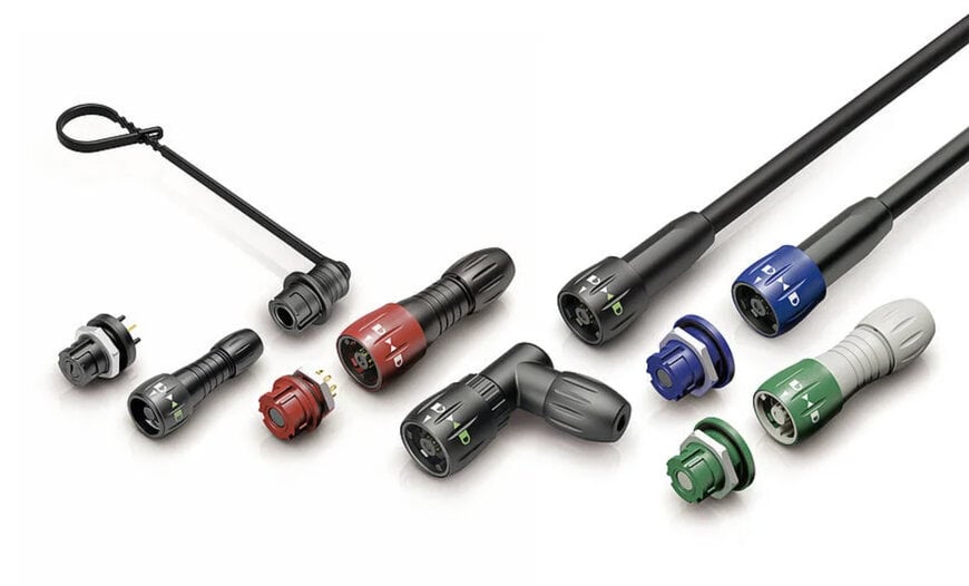 Conectores circulares con cierre integrado de protección